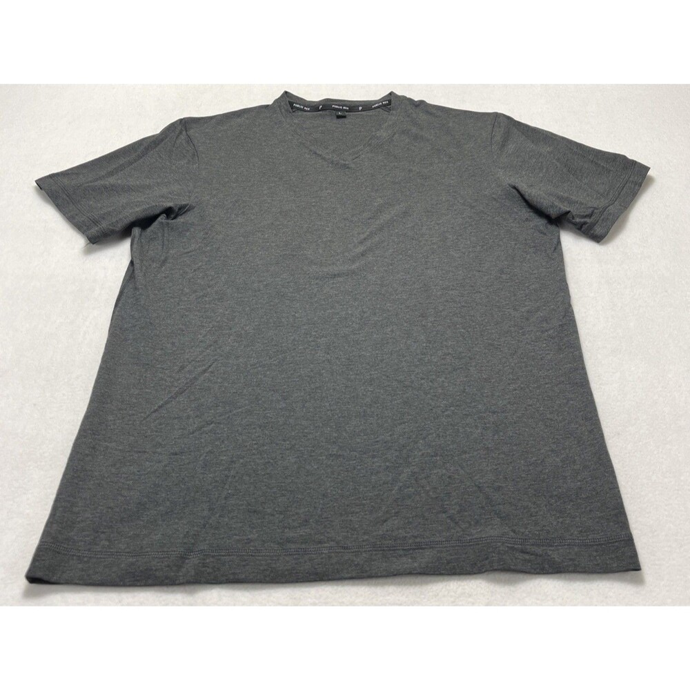 Public Rec Shirt Men Large Gray Heather Essential Tee Crew Neck Short Sleeve M